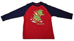 Tabaluga T-Shirt Langarm Rot/Navy Gr. 104 weich Drache Shirt Oberteil Musical Zeichentrickserie Kinderstiftung es lebe die Freundschaft von Best Deal Market