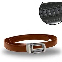 Best Direct® Hüftgürtel Exact Belt (Spar-Set, 1er oder 2er Pack) Gürtel ohne Löcher, 80 bis 120 cm, braun & schwarz von Best Direct