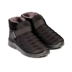 BestMarket.TV Warme Stiefeletten Comfort Nord - Wasserdicht, für rutschige Oberflächen (Schwarz, EU Schuhgrößensystem, Erwachsene, Herren, Numerisch, M, 44) von BestMarket.TV