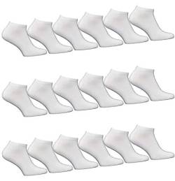 12 Paar Herren Sneaker Socken (43-46, Weiß 12 Paar) von BestSale247