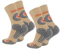 2 Paar Markenqualität Damen & Herren Unisex Trekking-Socken Wandersocken Outdoor Socken (2 Paar/Beige, 39-42) von BestSale247