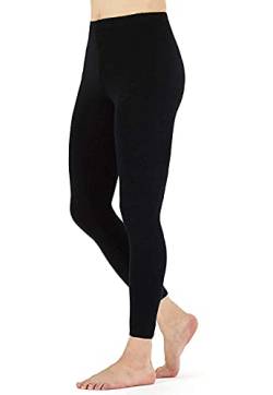 2 Stück Damen Thermo Leggings Warm - Bauchweg Miederhose - High Waist Shapewear Sport Hose (38-48, Schwarz) von BestSale247