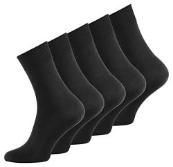 BestSale247 10 Paar Herren Business Socken ohne Naht aus 100% gekämmter Baumwolle (10 Paar/Schwarz, 39-42) von BestSale247