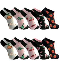 BestSale247 12 Paar Damen Mädchen Sneaker Socken Füßlinge Baumwolle 39-42 Farbmix 3 von BestSale247