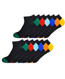 BestSale247 12 Paar Damen & Herren Unisex Sport Freizeit Sneaker Socken Baumwolle (Farbenmix 2, 35-40) von BestSale247