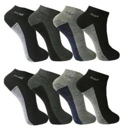 BestSale247 12 Paar Herren Sport Freizeit Sneaker Socken Füßlinge Baumwolle (Muster 17, 39-42) von BestSale247