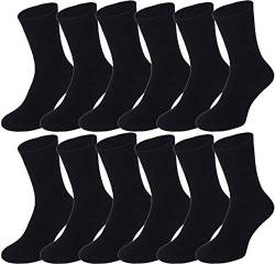 BestSale247 12 Paar Herren Thermo Socken Winter Sportsocken Ski Arbeitssocken (12 Paar Schwarz, 39-42) von BestSale247