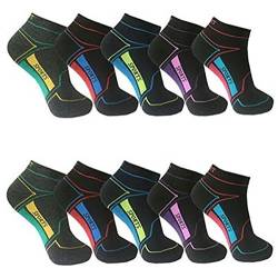 BestSale247 12 Paar modische Damen Mädchen Sneaker Socken Füßlinge Baumwolle trendige Farben 35-38 ; 39-42 (35-38, Muster 6) von BestSale247