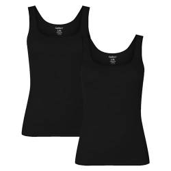 BestSale247 2er Pack Damen Unterhemd aus weichem Bambusstoff (2er Pack/Schwarz, S-M) von BestSale247