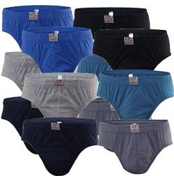 BestSale247 3er, 6er, 12er Pack Herren Slips Unterhosen Männer Feinripp Slip Unterwäsche aus 100% Baumwolle (XXXL, 12 Stück Art. 580) von BestSale247