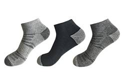 BestSale247 6 Paar Herren Damen Sneaker Socken Kurzsocken Sportsocken Laufsocken (Schwarz/Grau, 43-46) von BestSale247