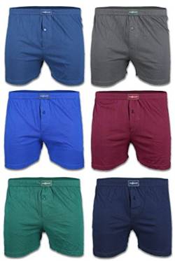 BestSale247 6er Pack Klassische Herren Boxershorts mit Eingriff Unterwäsche Retroshorts Übergröße Unterhosen 100% Baumwolle (Merhfarbig, XL=7) von BestSale247