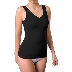 BestSale247 Damen Form-Top - Seamless Unterhemd mit Shaping-Effekt Shapewear Formendes Hemd (Schwarz, 44-46) von BestSale247