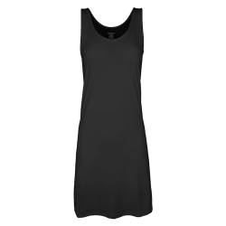 BestSale247 Damen Unterkleid mit Breite Träger Kurz ca. 90 cm oder Lang ca.120 cm - Unterröcke Nachthemd (Schwarz Kurz, L-XL) von BestSale247