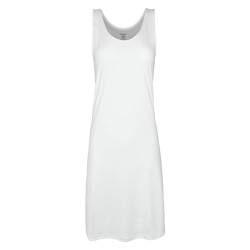 BestSale247 Damen Unterkleid mit Breite Träger Kurz ca. 90 cm oder Lang ca.120 cm - Unterröcke Nachthemd (Weiß Lang, S-M) von BestSale247