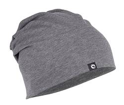 BestSale247 Leichte Jersey Mütze, Damen & Herren Unisex Slouch Beanie aus Baumwolle, Einheitsgröße (Grau) von BestSale247