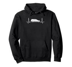 Herzschlag Herzlinie Herzfrequenz Leichenwagen Pullover Hoodie von Bestattungsunternehmen Sargbauer Totenbestatter