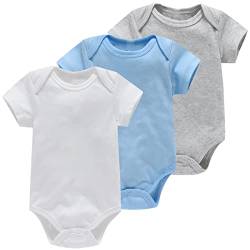 Bestele Baby Bodys, Baby Body set Kurzarm für Jungen und Mädchen Neugeborene Unisex, Baumwolle mit Aufdruck Sprüchen Weiß Baby Bodys 0-3 3-6 -6-9 9-12 12-18 18-24 Monate von Bestele