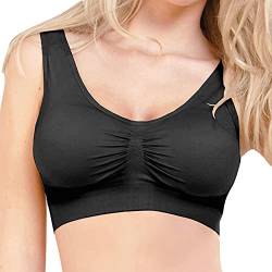 Bestlivings Damen Basic Wohlfühl BH mit Polster Sport BH Bralette - ohne Bügel - Nahtloser Gepolsterter Bra Top von Bestlivings