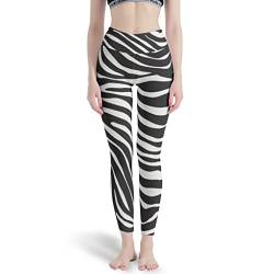 Bestwe Zebra Damen Yoga Hose Sport Hosen Lange Hohe Taille Blinkdicht Yoga Leggings Fitnesshose Laufhose Freizeithose Jogginghosen White XL von Bestwe