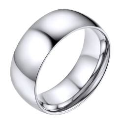 Bestyle Partnerringe Edelstahl Damen Herren Verlobungsring Silber Trauring Eheringe Breite 8mm Ringgröße 62 Promise Ring Freundschaftsringe für Geburtstag Weihnachten von Bestyle