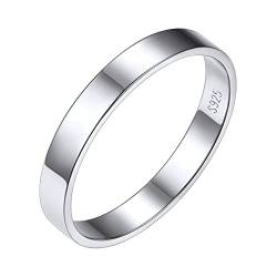 Bestyle Ring Damen 925 Sterling Silber Verlobungsring Ringbreite 3mm Größe 62 Hochzeitsringe Eheringe Verlobungsring Trauringe Ewigkeitsring von Bestyle