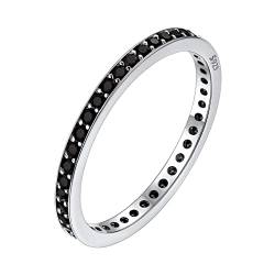Bestyle Ring Frauen Silber 925 Eternity Ring Engagement Ring mit AAA+ Funkeln Zirkonia Kristall Ringe Memoirering Größe 67 von Bestyle