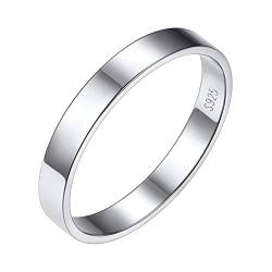 Bestyle Ring Herren Damen 925 Sterling Silber Verlobungsring Ringbreite 3mm Größe 67 Hochzeitsringe Eheringe Verlobungsring Trauringe Ewigkeitsring von Bestyle