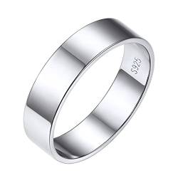 Bestyle Ring Silber 925 Damen Breite 5mm Größe 65 Hochzeitsringe Eheringe Verlobungsring Trauringe Ewigkeitsring von Bestyle