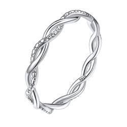 Bestyle Ringe für Damen aus 925 Sterling Silber Verlobungsring Hochzeitsringe Eheringe Ewigkeitsring Größe 57 Kommt in Schmuck Geschenk Box von Bestyle