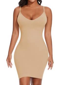 Betaven Damen Shapewear Slips für unter Kleider Shapewear Silp Kleid für Frauen Tummy Control Full Silps,Beige,S von Betaven