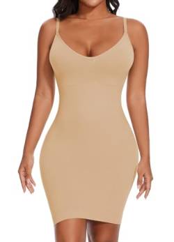 Betaven Damen Shapewear Slips für unter Kleider Shapewear Silp Kleid für Frauen Tummy Control Full Silps,Beige,XL von Betaven