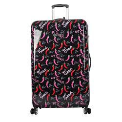 Betsey Johnson 76,2 cm große Gepäcksammlung – erweiterbarer kratzfester Koffer (ABS + PC) – Designer-leichte Tasche mit 8 rollenden Spinner-Rädern, TAMALE, 30in, Freizeit von Betsey Johnson