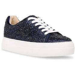 Betsey Johnson Damen Sidny Sneaker, Marineblau, 41.5 EU von Betsey Johnson