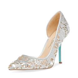 Betsey Johnson Schicke Damen-Pumps, silber, 37.5 EU von Betsey Johnson