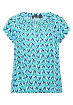 Betty Barclay Damen Casual-Bluse mit Muster Blau/Grün,40 von Betty Barclay