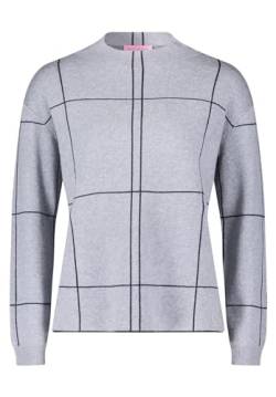 Betty Barclay Damen Strickpullover kariert Patch Grey/Grey,40 von Betty Barclay