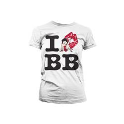 Betty Boop Offizielles Lizenzprodukt I Love Damen T-Shirt (Weiß), Medium von Betty Boop