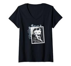 Damen Betty Boop Portrait Glamour Girl T-Shirt mit V-Ausschnitt von Betty Boop