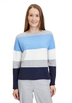 Betty & Co Damen 5634/3017 Strickpullover Kurz 1/1 Arm, Blue/Grey, 42 EU von Betty & Co