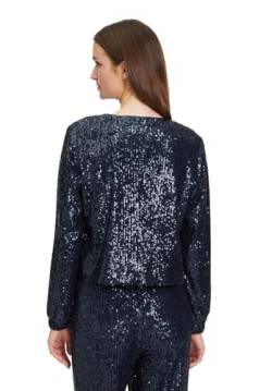 Betty & Co Damen Blazer-Jacke mit Pailletten Navy Blue,44 von Betty & Co