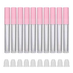 10 Stück Nachfüllbare Lipgloss-Flasche, DIY Leerer Lippenbalsam-Behälter, Transparent, Auslaufsicher, Langlebig, 2,5 Ml (Neuer Pulverdeckel (transparente Flasche)) von Betued