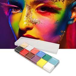 12 Farben Ölige Hochpigmentierte Waschbare Professionelle DIY Körperbemalung Kit, Gesichtsbemalungspalette für Halloween SFX Cosplay Clown Make-up Frauen Erwachsene Gesichtsbemalung Gesicht von Betued