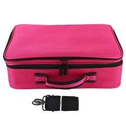 3 Schichten Kosmetikkoffer, Makeup Case Makeup Tasche Organizer für Damen, Kosmetiktasche Organizer für Kosmetik, Schmuck, Lippenstift, Kosmetiktasche(Rote Rose) von Betued