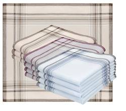 Betz 12 Stück Herren Stoff Taschentücher Set MARTIN Design 10 Größe 40 x 40 cm 100% Baumwolle von Betz