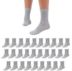 Betz 30 Paar Socken Damen und Herren – Baumwolle mit Komfortbund ohne drückende Naht – Classic – Größen 43 – 46 Farbe Grau von Betz