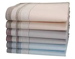Betz 6 Stück Herren Stoff Taschentücher Set MARTIN Größe 40 x 40 cm 100% Baumwolle Dessin 01 von Betz