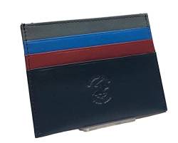 Beverly Hills Polo Kreditkartenetui aus Leder Nappa 6 Taschen, Blu, 10,2 x 7,4 x 0,4, Klassisch von Beverly Hills Polo Club