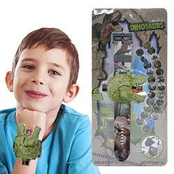 Bexdug 5 Pcs Dinosaurier-Projektor-Uhr, Spezielle Projektoruhren für Kinder mit ABS-Armband, Kinderuhr 3D Tyrannosaurus Elektronische Uhren für Kinder Geschenk von Bexdug