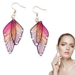 Bexdug Schmetterlingsflügel Tropfen Ohrringe | Schmetterling Ohrringe - Wiederverwendbare Schmetterlings-Feen-Ohrringe für Mädchen und Frauen von Bexdug